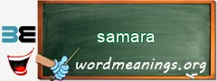 WordMeaning blackboard for samara